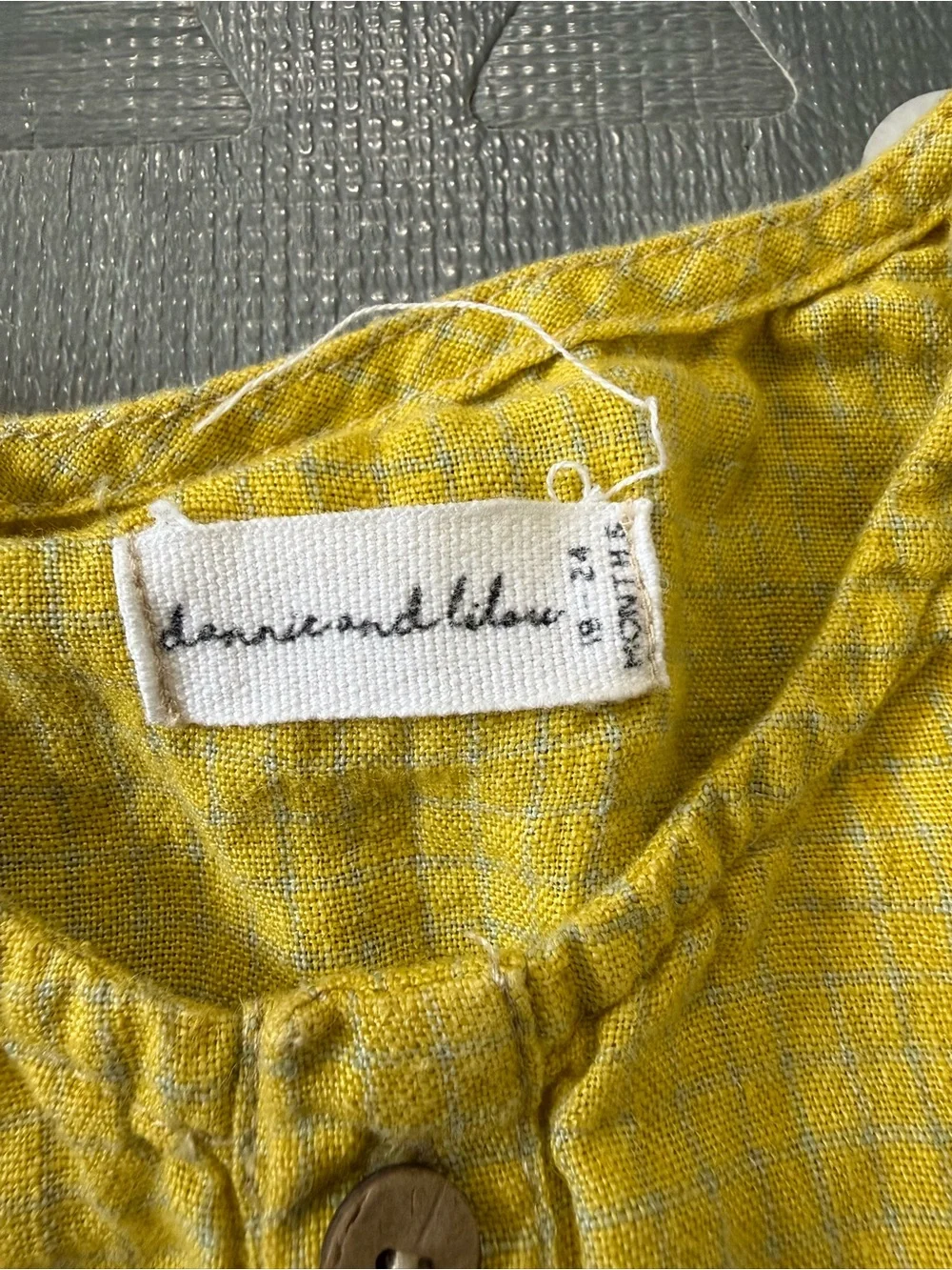 Dannie and lilou toddler yellow plaid short sleeves overalls